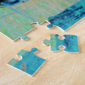 Denim blue tinted Horse Legpuzzel (Zijkant)