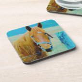 Denim blue tinted Horse Onderzetter (Linkerzijde)