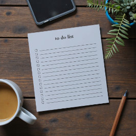 Denim Blue To Do List Minimalist Teacher Simple Notitieblok