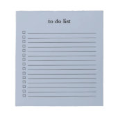 Denim Blue To Do List Minimalist Teacher Simple Notitieblok (Voorkant)
