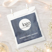 DENIM BLUE TRENDY MODERN LOGO BUSINESS VERPAKKING BEDANKZAKJE (Geknipt)