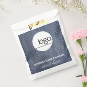 DENIM BLUE TRENDY MODERN LOGO BUSINESS VERPAKKING BEDANKZAKJE (Gezegeld)