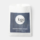 DENIM BLUE TRENDY MODERN LOGO BUSINESS VERPAKKING BEDANKZAKJE (Voorkant)