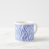 Denim Blue Waterverf Zebra Print Espresso Kop (Voorkant rechts)