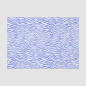 Denim Blue Waterverf Zebra Print Tissuepapier (Voorkant)