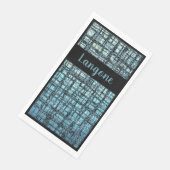 Denim Blue X's en O's Pattern Grey Check Monogram Servet (Hoek)