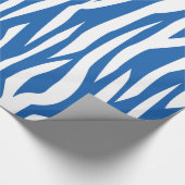 Denim Blue Zebra Print Cadeaupapier (Hoek)