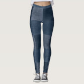 Denim Blues - Fun Patched Jeans - Jeggings Kijk Leggings (Voorkant)