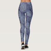 Denim Boho Mandalas Blue Leggings (Achterkant)