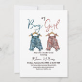 Denim Boy of Girl Clothesline Genderonthulling Kaart (Voorkant)