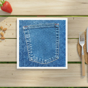 Denim Broek Zak Western Country Huwelijksfeest Servet