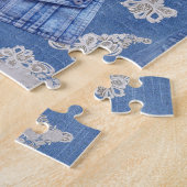 Denim-broekjans, Kittens en Lace Legpuzzel (Zijkant)