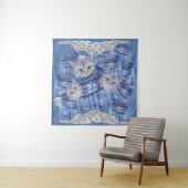 Denim-broekjans, Kittens en Lace Wandkleed (In situ)