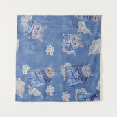 Denim-broekjans, Kittens en Lace Wandkleed (Voorkant (horizontaal))
