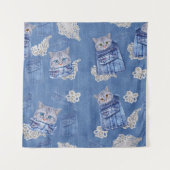Denim-broekjans, Kittens en Lace Wandkleed (Voorkant)