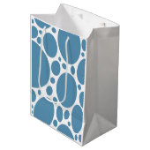 Denim Bule Bubbles Medium Cadeauzakje (Voorkant Gekanteld)