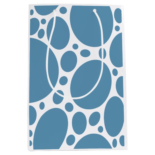 Denim Bule Bubbles Medium Cadeauzakje (Voorkant)
