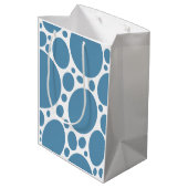 Denim Bule Bubbles Medium Cadeauzakje (Achterkant Gekanteld)