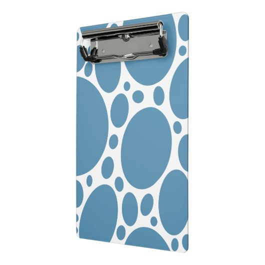 Denim Bule Bubbles Mini Klembord (Angled2)