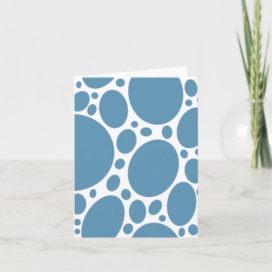 Denim Bule Bubbles Notitiekaartje (Voorkant)