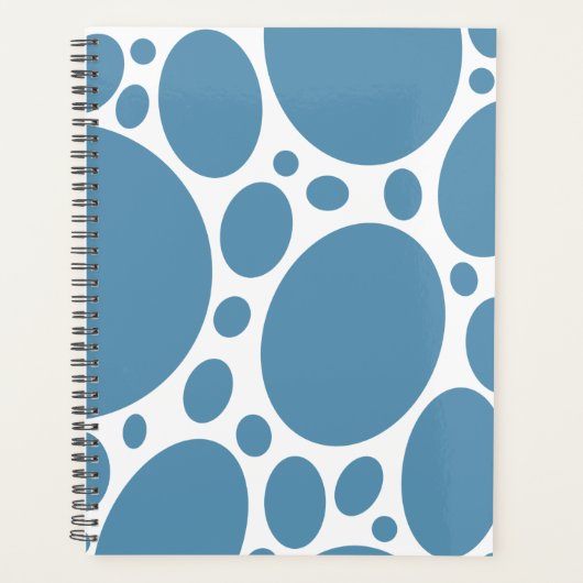 Denim Bule Bubbles Planner (Voorkant)