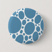 Denim Bule Bubbles Ronde Button 5,7 Cm (Voorkant)