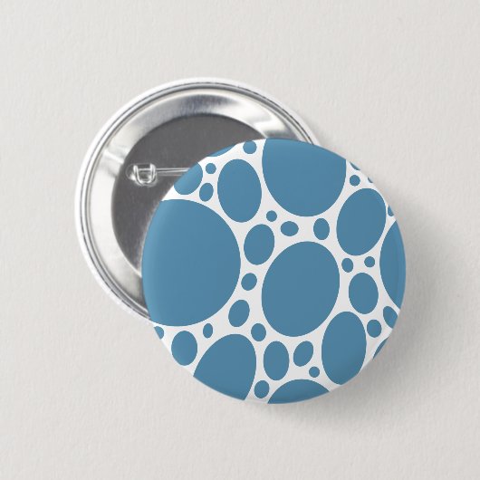 Denim Bule Bubbles Ronde Button 5,7 Cm (Voorkant /achterkant)