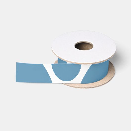 Denim Bule Bubbles Satijnen Lint (Spoel)