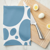 Denim Bule Bubbles Theedoek (Quarter Fold)