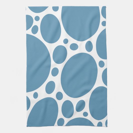 Denim Bule Bubbles Theedoek (Verticaal)