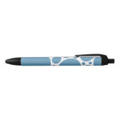 Denim Bule Bubbles Zwarte Inkt Pen (Bovenkant)