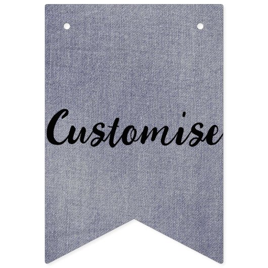 Denim Bunting Banner Flags  (Eerste vlag)