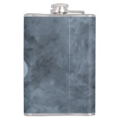 Denim Butterfleur | Blauwe vlinder Heupfles (Achterkant)