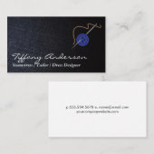 Denim | Button Naald en Draad Visitekaartje (Voorkant / Achterkant)