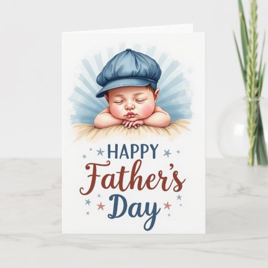 Denim Cap Vaderdag Wenskaart Kaart (Voorkant)