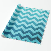 Denim Chevron van Shirley Taylor Cadeaupapier (Uitgerold)
