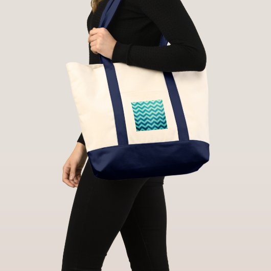 Denim Chevron van Shirley Taylor Canvas tas (Voorkant (product))