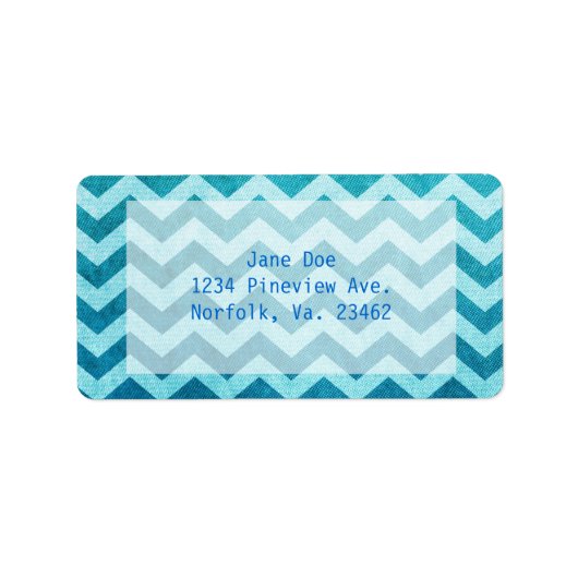 Denim Chevron van Shirley Taylor Etiket (Voorkant)