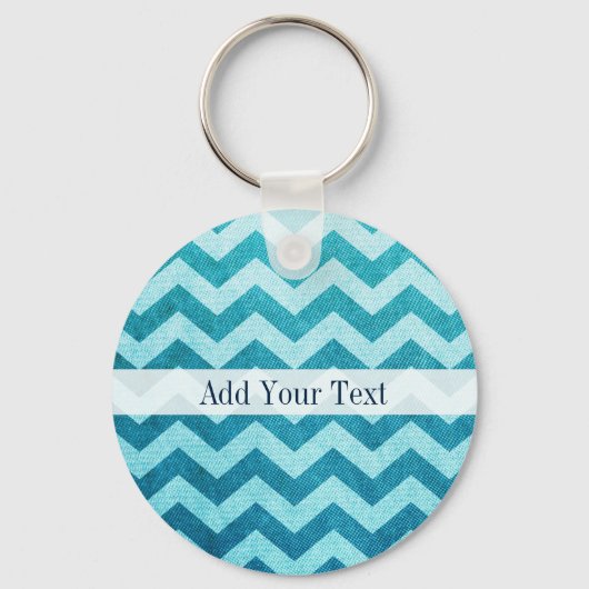 Denim Chevron van Shirley Taylor Sleutelhanger (Voorkant)