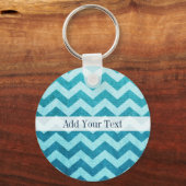 Denim Chevron van Shirley Taylor Sleutelhanger (Voorkant)