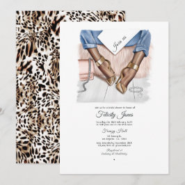 Denim Chic-Vrijgezellenfeest Kaart