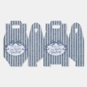 Denim Coquette Bow Blue Jean Baby Birthday Favors Bedankdoosjes (Ongevouwen)