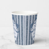 Denim Coquette Bow Blue Jean Baby Birthday Papieren Bekers (Rechts)