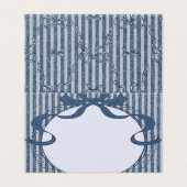Denim Coquette Bow Blue Jean Baby Place Card Party Kaart (Buitenkant ongevouwen)