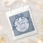 Denim Coquette Bow Blue Jean Baby Shower Bedankzakje (Geknipt)