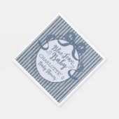 Denim Coquette Bow Blue Jean Baby Shower Servet (Hoek)