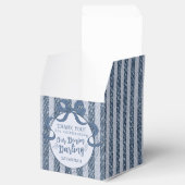 Denim Coquette Bow Blue Jean Birthday Favor Box Bedankdoosjes (Geopend)
