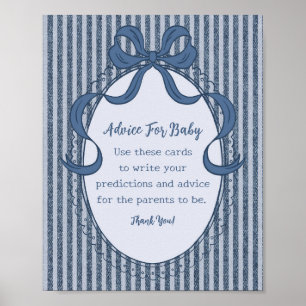 Denim Coquette Strikje Blauwe Spijkerbroek Advies Poster
