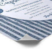 Denim Coquette Strikje Blauwe Spijkerbroek Verjaar Poster (Hoek)