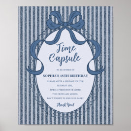 Denim Coquette Strikje Blauwe Spijkerbroek Verjaar Poster